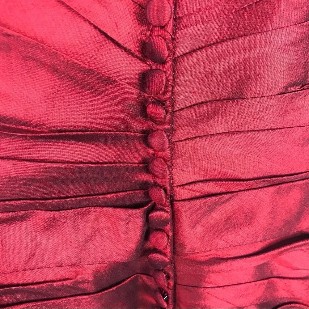 Sarah Danielle Silk Red Evening‎ Dress Jacket Formal Party Wedding Gala Sz 4